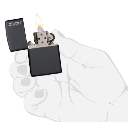 Zippo Classic Black Matte with Zippo Logo - 218ZL - Hình ảnh 5