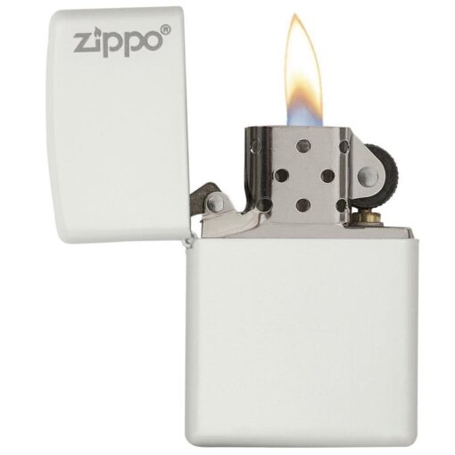 Zippo Classic White Matte with Zippo Logo - 214ZL - Hình ảnh 4