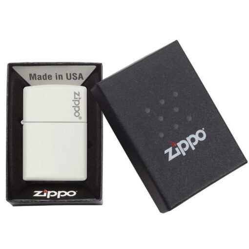 Zippo Classic White Matte with Zippo Logo - 214ZL - Hình ảnh 6