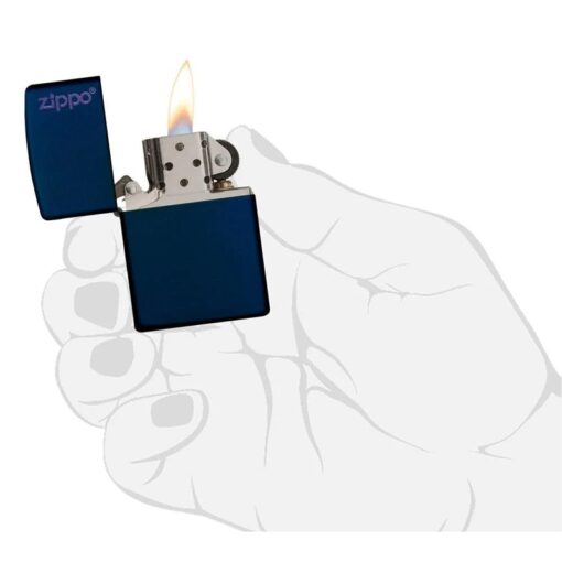 Zippo Classic Navy Matte with Zippo Logo – 239ZL - Hình ảnh 5