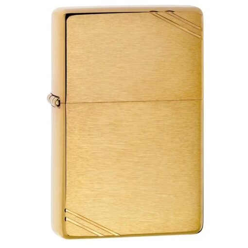 Zippo Brushed Brass Vintage with Slashes - 240