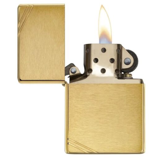 Zippo Brushed Brass Vintage with Slashes - 240 - Hình ảnh 4