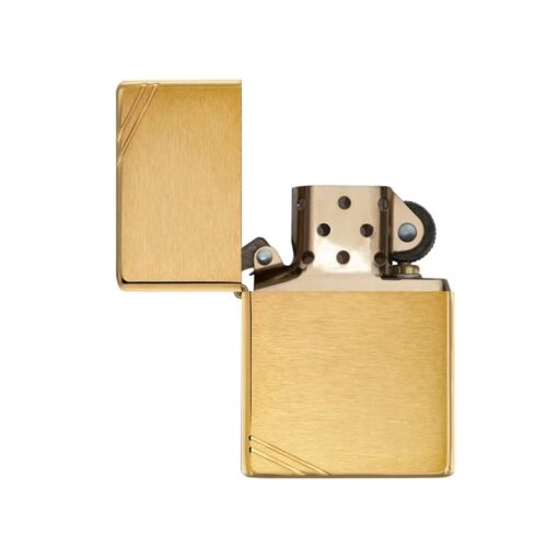 Zippo Brushed Brass Vintage with Slashes - 240 - Hình ảnh 2