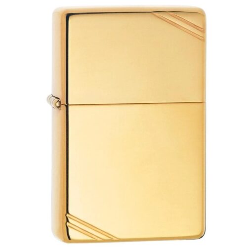 Zippo High Polish Brass Vintage with Slashes - 270