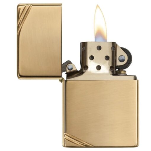 Zippo High Polish Brass Vintage with Slashes - 270 - Hình ảnh 4