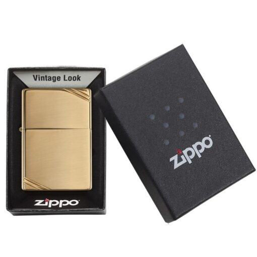 Zippo High Polish Brass Vintage with Slashes - 270 - Hình ảnh 6