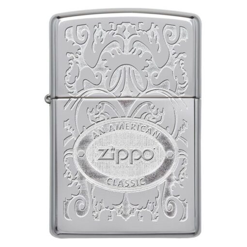 bật lửa zippo họa tiếc màu bạc chính hãng