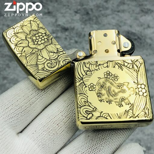 Zippo 12 con giáp năm Hợi - Lợn - Hình ảnh 4