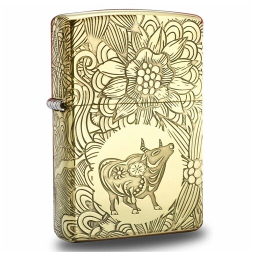 Zippo 12 con giáp năm Sửu - Trâu