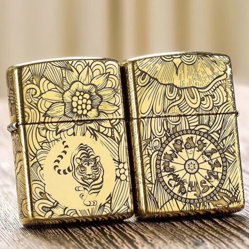 Zippo 12 con giáp năm Dần - Hổ - Hình ảnh 2