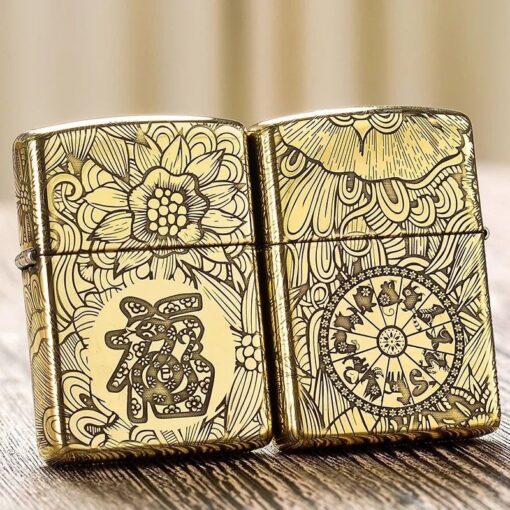 Zippo 12 con giáp năm Tị - Rắn - Hình ảnh 2