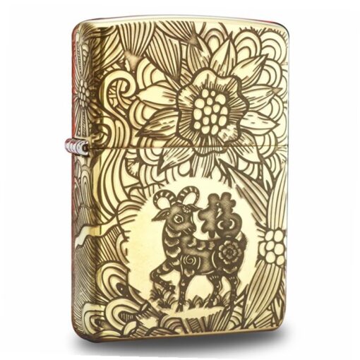 Zippo 12 con giáp năm Mùi - Dê