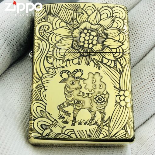 Zippo 12 con giáp năm Mùi - Dê - Hình ảnh 3