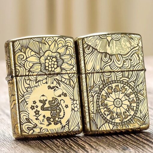 Zippo 12 con giáp năm Thân - Khỉ - Hình ảnh 2
