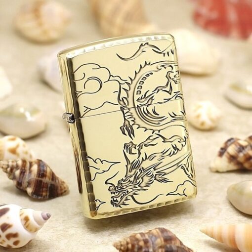 Zippo Tribal Hidden Dragon Gold - ZA-3-5B - Hình ảnh 2