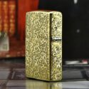 bật lửa zippo họa tiết màu vàng