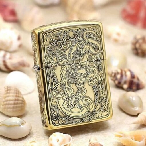 Zippo Armor Brass Fortune Pixiu - BRC04 - Hình ảnh 2
