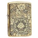Zippo Armor Brass Peony Design - BRC09