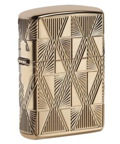 Zippo Armor Luxury Diamond Design High Polish Gold Plate - 29671