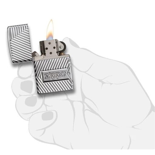 Zippo Armor Multicut Bolts and Flame High Polish Chrome - 29672 - Hình ảnh 6