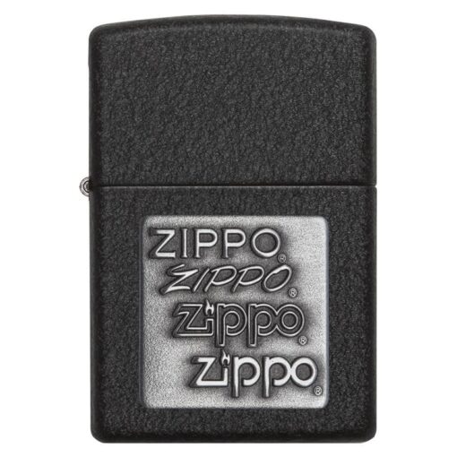 Zippo Black Crackle Silver Zippo Logo - 363 - Hình ảnh 3
