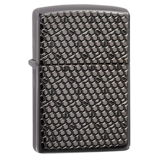 Zippo Armor Hexagon Design Black Ice - 49021