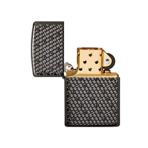 Zippo Armor Hexagon Design Black Ice - 49021 - Hình ảnh 2