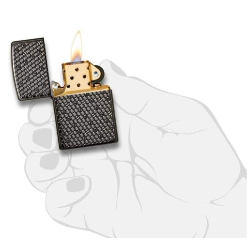 Zippo Armor Hexagon Design Black Ice - 49021 - Hình ảnh 6