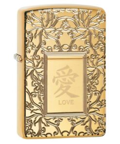 Zippo Armor Chinese Love Symbol High Polish Brass - 49022