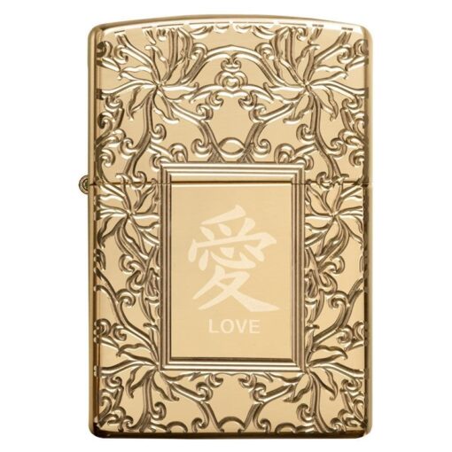 Zippo Armor Chinese Love Symbol High Polish Brass - 49022 - Hình ảnh 3