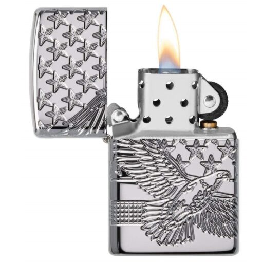 Zippo Armor MultiCut Patriotic Eagle High Polish Chrome - 49027 - Hình ảnh 5