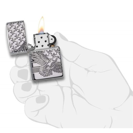 Zippo Armor MultiCut Patriotic Eagle High Polish Chrome - 49027 - Hình ảnh 6