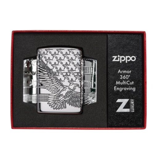 Zippo Armor MultiCut Patriotic Eagle High Polish Chrome - 49027 - Hình ảnh 7