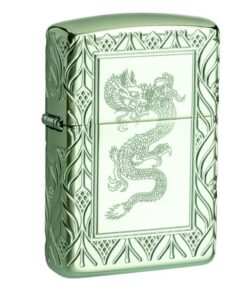 Zippo Armor High Polish Green Elegant Dragon - 49054