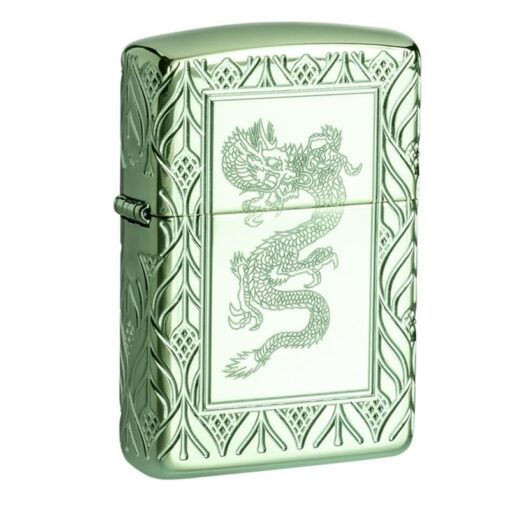 Zippo Armor High Polish Green Elegant Dragon - 49054