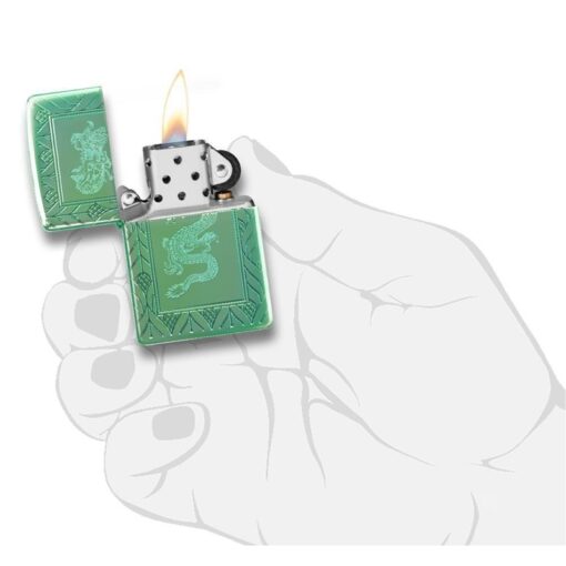 Zippo Armor High Polish Green Elegant Dragon - 49054 - Hình ảnh 7