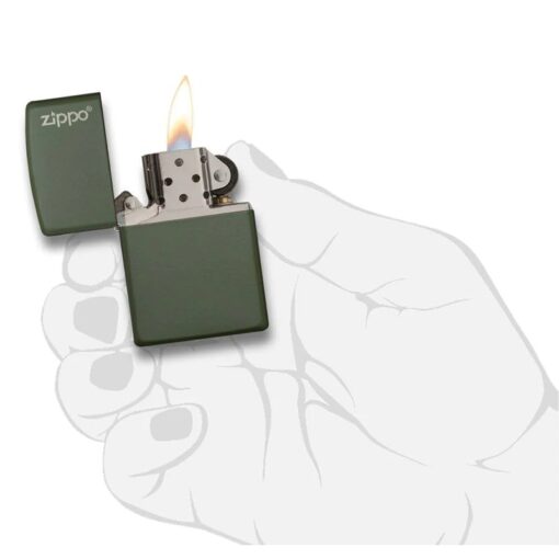 Zippo Classic Green Matte with Zippo Logo – 221ZL - Hình ảnh 5