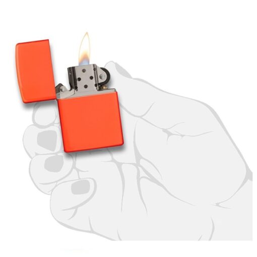Zippo Neon Orange Matte 28888 - Hình ảnh 4