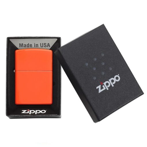 Zippo Neon Orange Matte 28888 - Hình ảnh 5