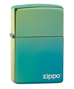 Zippo Classic High Polish Teal Zippo Logo - 49191ZL