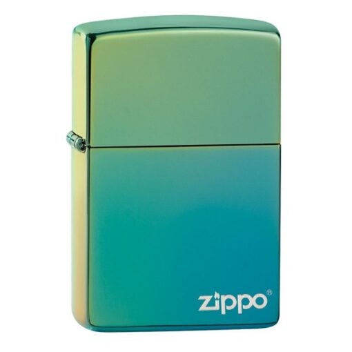 Zippo Classic High Polish Teal Zippo Logo - 49191ZL
