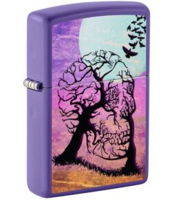 Zippo Skull Tree Design Purple Matte - 48638