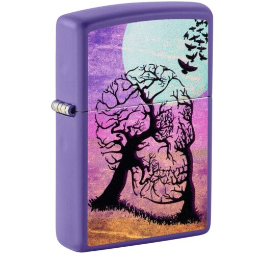 Zippo Skull Tree Design Purple Matte - 48638
