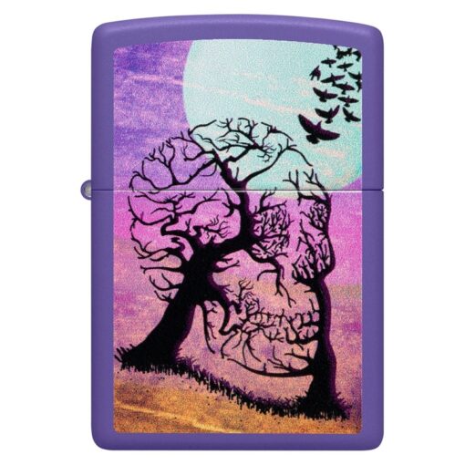 Zippo Skull Tree Design Purple Matte - 48638 - Hình ảnh 3
