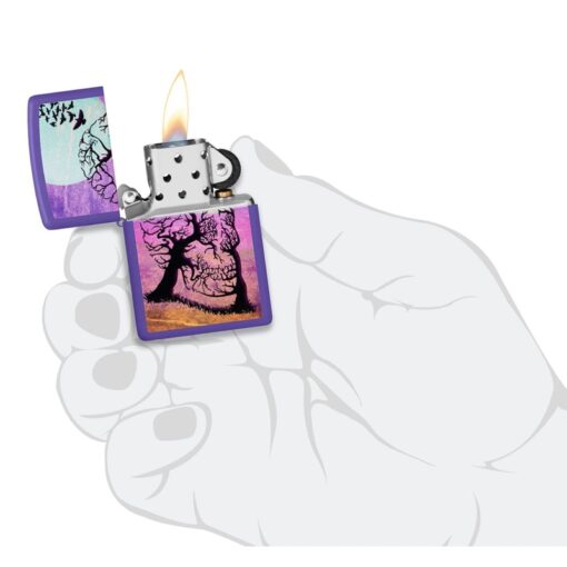 Zippo Skull Tree Design Purple Matte - 48638 - Hình ảnh 5