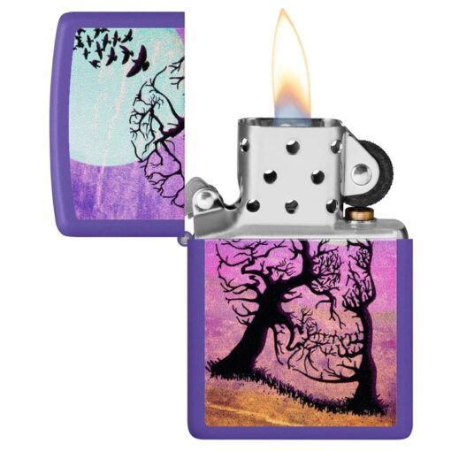 Zippo Skull Tree Design Purple Matte - 48638 - Hình ảnh 4