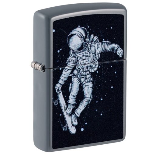 Zippo Skateboarding Astronaut Design Flat Grey - 48644