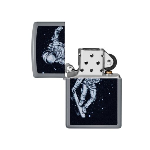 Zippo Skateboarding Astronaut Design Flat Grey - 48644 - Hình ảnh 2