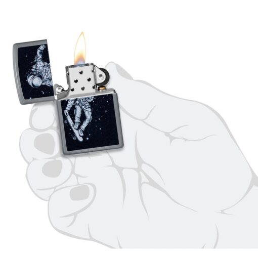 Zippo Skateboarding Astronaut Design Flat Grey - 48644 - Hình ảnh 5