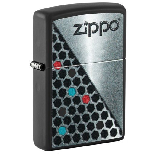 Zippo Hexagon Design Black Matte - 48709